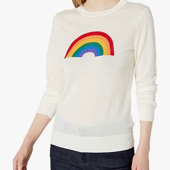 Trina Turk Sweaters - NWT Trina Turk Rainbow Sweater, 100% Merino Wool, PRIDE Lightweight Knit Size XS